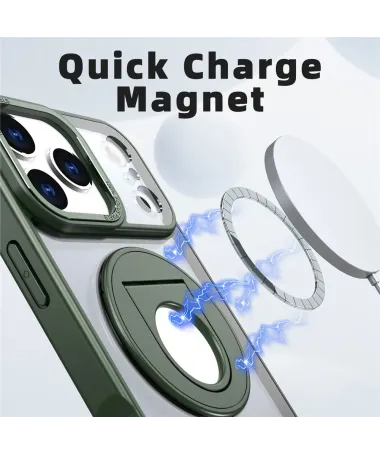 Coque iPhone 17 Pro Max avec Anneau Support 360° MagSafe Vert foncé - photo 12