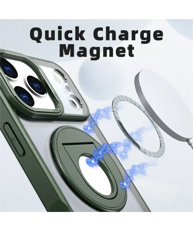 Coque iPhone 17 Pro Max avec Anneau Support 360° MagSafe