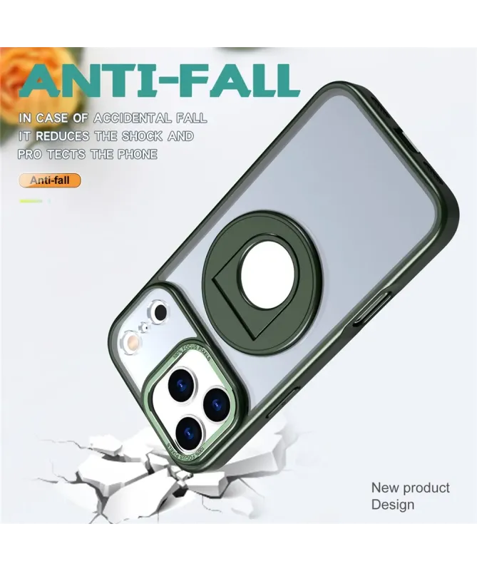 Coque iPhone 17 Pro Max avec Anneau Support 360° MagSafe