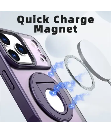Coque iPhone 17 Pro Max avec Anneau Support 360° MagSafe Violet - photo 22