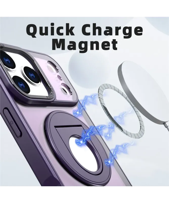 Coque iPhone 17 Pro Max avec Anneau Support 360° MagSafe