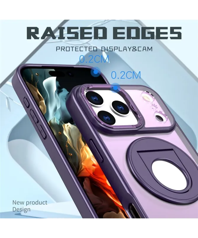 Coque iPhone 17 Pro Max avec Anneau Support 360° MagSafe