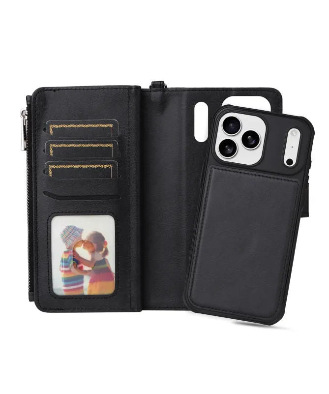 Housse iPhone 17 Pro Max 2-en-1 Détachable avec Zip