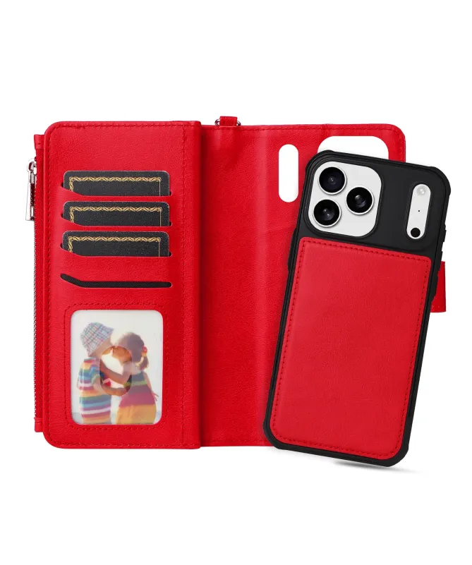 Housse iPhone 17 Pro Max 2-en-1 Détachable avec Zip