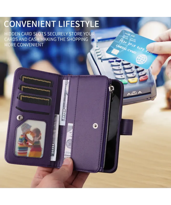 Housse iPhone 17 Pro Max 2-en-1 Détachable avec Zip