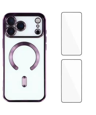 Coque iPhone 17 Pro Max avec 2 Verres Trempés et Protection Objectifs