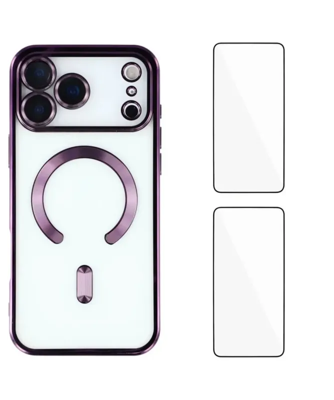 Coque iPhone 17 Pro Max avec 2 Verres Trempés et Protection Objectifs