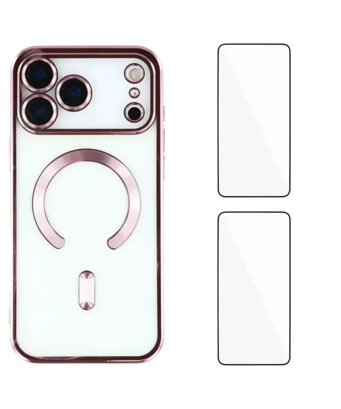 Coque iPhone 17 Pro Max avec 2 Verres Trempés et Protection Objectifs