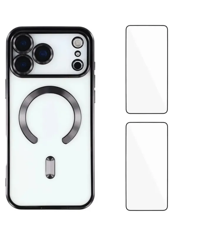Coque iPhone 17 Pro Max avec 2 Verres Trempés et Protection Objectifs