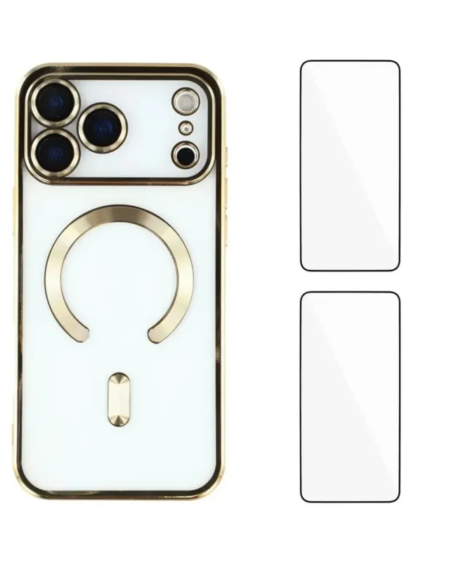 Coque iPhone 17 Pro Max avec 2 Verres Trempés et Protection Objectifs