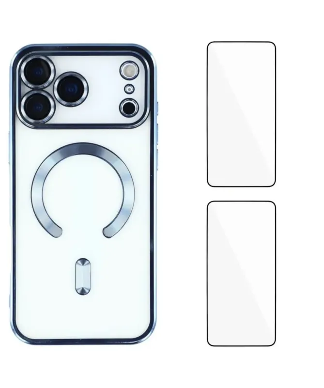 Coque iPhone 17 Pro Max avec 2 Verres Trempés et Protection Objectifs