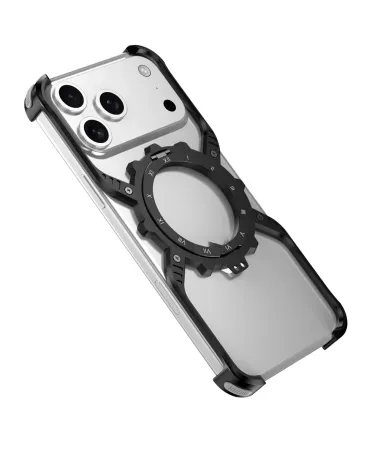 Coque iPhone 17 Pro Max Design Mécanique avec Support