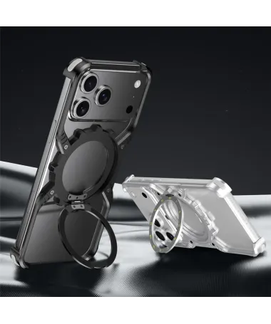 Coque iPhone 17 Pro Max Design Mécanique avec Support