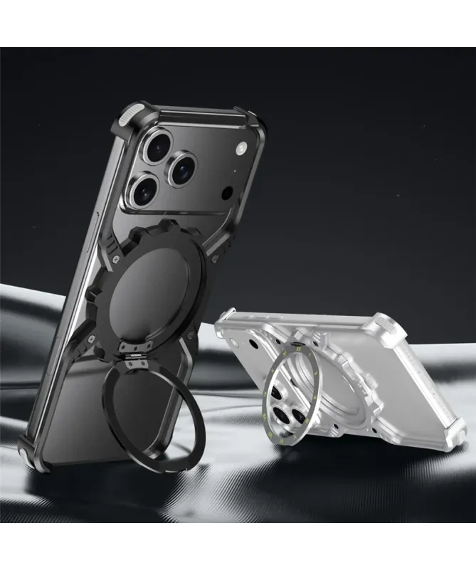Coque iPhone 17 Pro Max Design Mécanique avec Support
