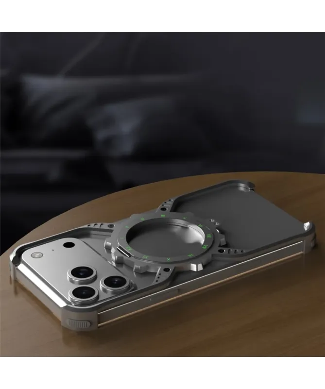 Coque iPhone 17 Pro Max Design Mécanique avec Support