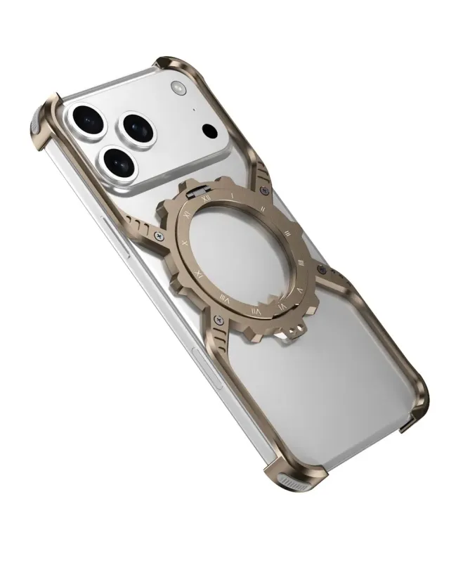 Coque iPhone 17 Pro Max Design Mécanique avec Support