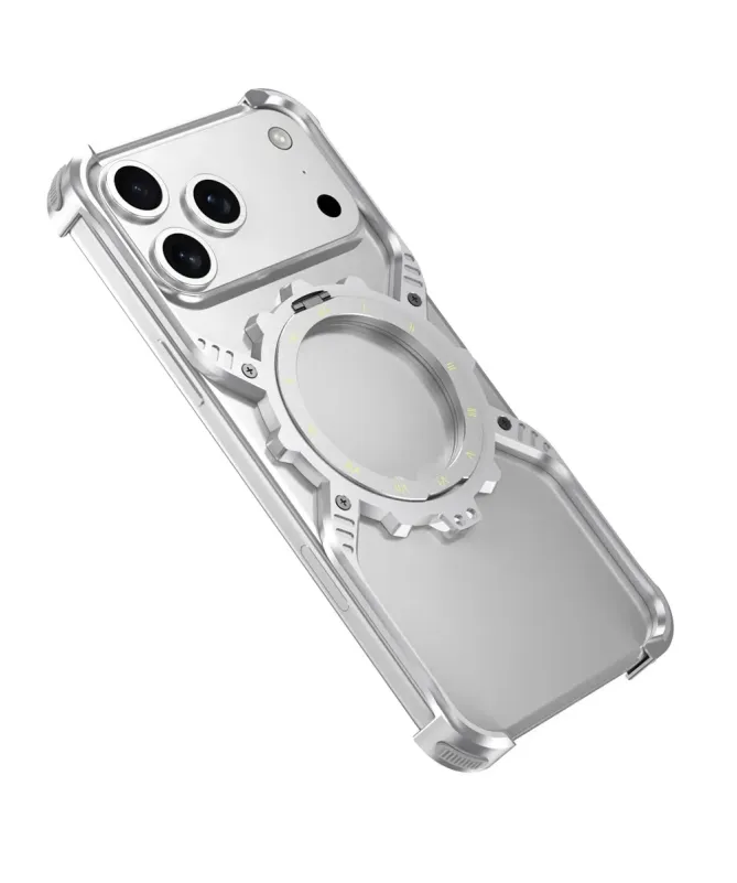 Coque iPhone 17 Pro Max Design Mécanique avec Support