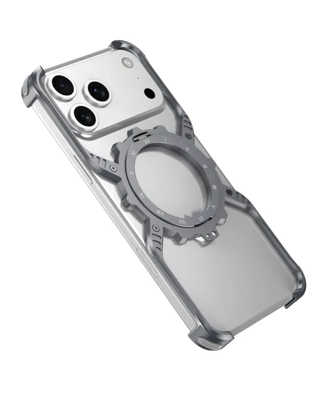 Coque iPhone 17 Pro Max Design Mécanique avec Support