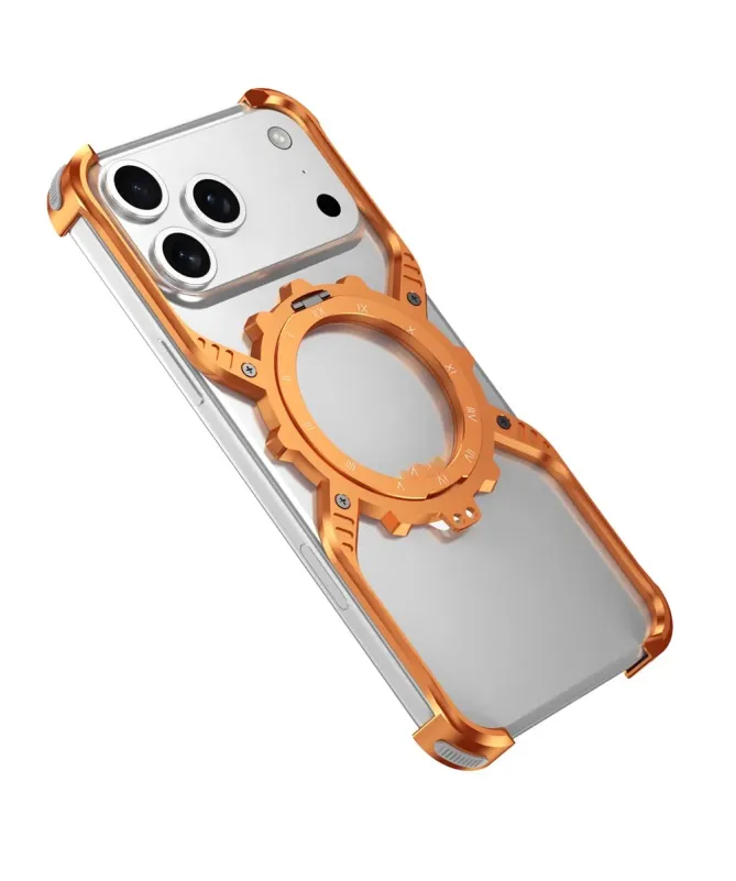 Coque iPhone 17 Pro Max Design Mécanique avec Support