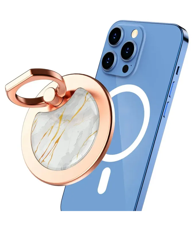 Anneau de Support MagSafe pour Téléphone Effet Marbre