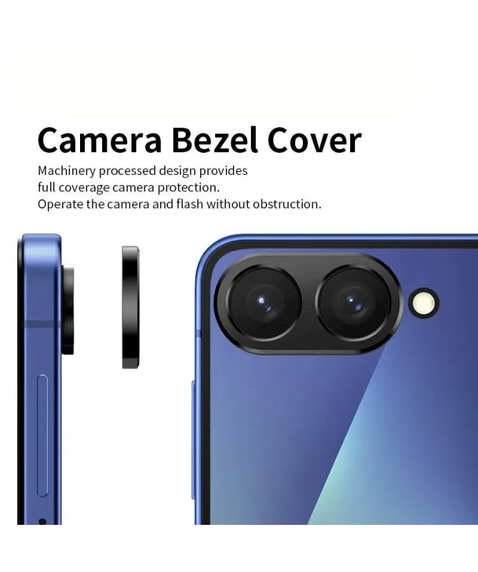 Protecteur d’Objectif Métal Samsung Galaxy Z Flip 7 Fold Noir