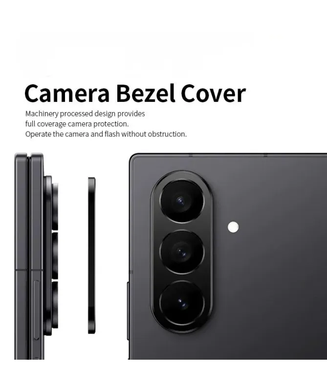 Protecteur d’Objectif Métal Samsung Galaxy Z Fold 7 Fold Noir