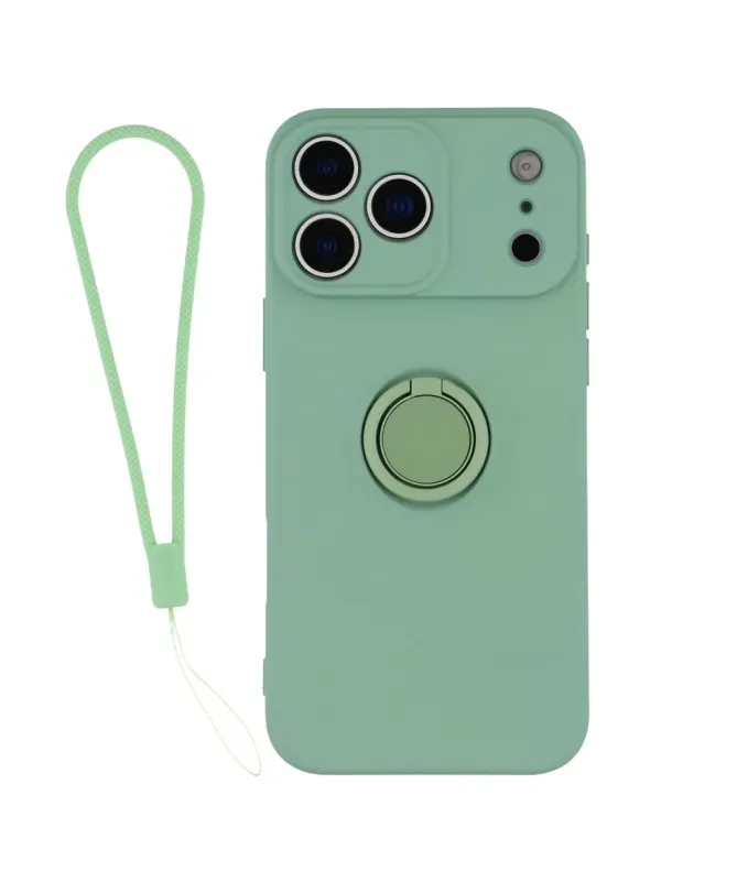 Coque iPhone 17 Pro Max silicone liquide avec anneau