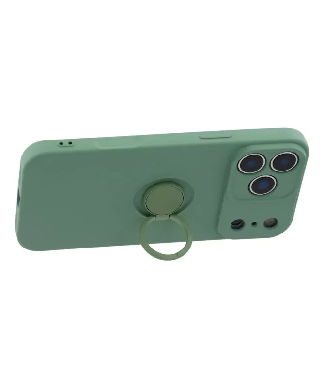 Coque iPhone 17 Pro Max silicone liquide avec anneau
