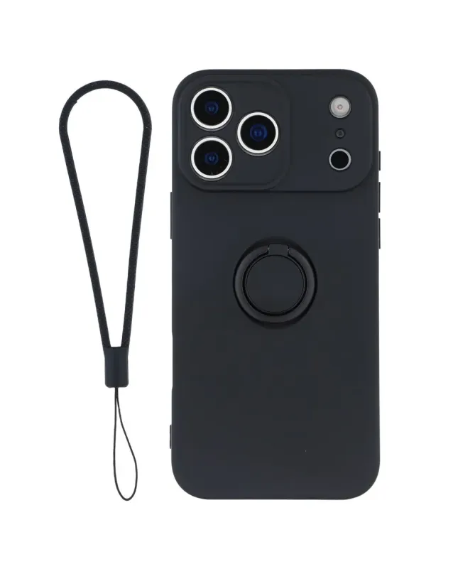 Coque iPhone 17 Pro Max silicone liquide avec anneau
