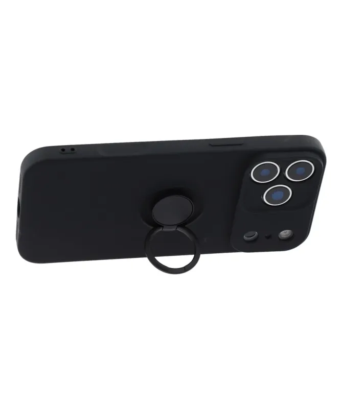 Coque iPhone 17 Pro Max silicone liquide avec anneau