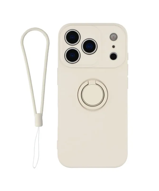 Coque iPhone 17 Pro Max silicone liquide avec anneau