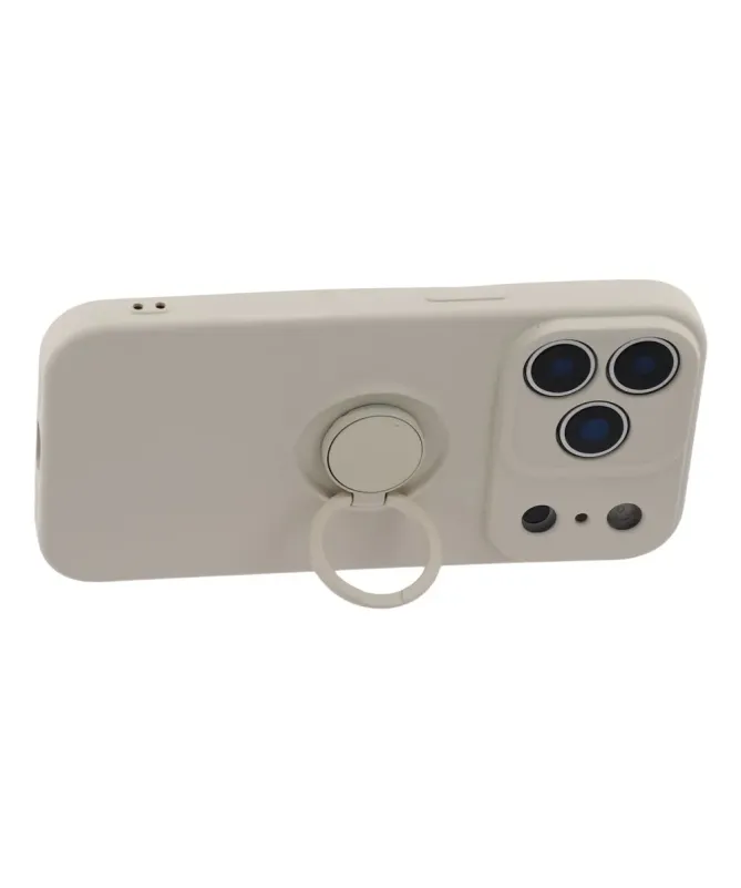 Coque iPhone 17 Pro Max silicone liquide avec anneau