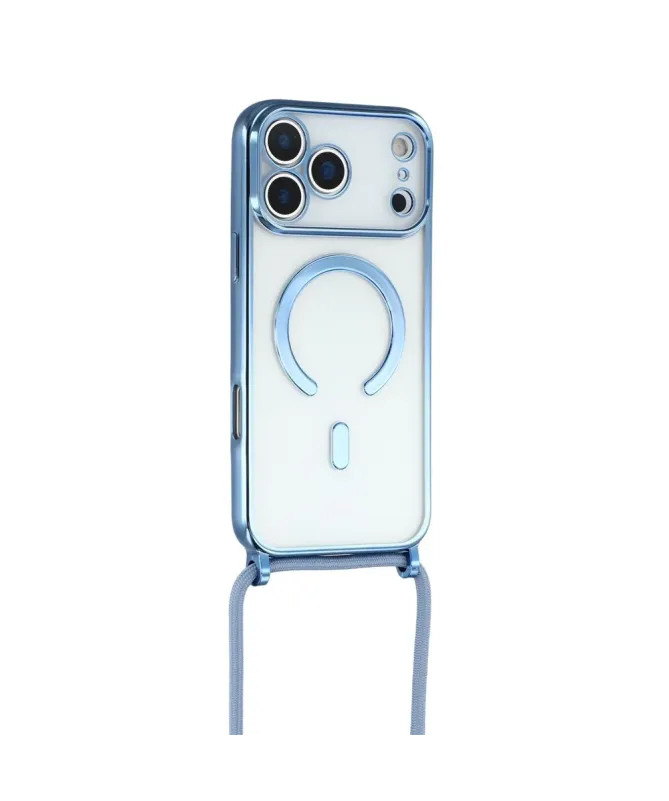 Coque Cordon MagSafe pour iPhone 17 Pro Max avec Contour Chromé