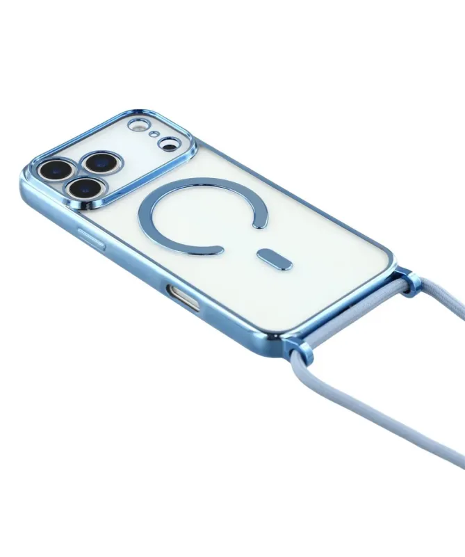 Coque Cordon MagSafe pour iPhone 17 Pro Max avec Contour Chromé