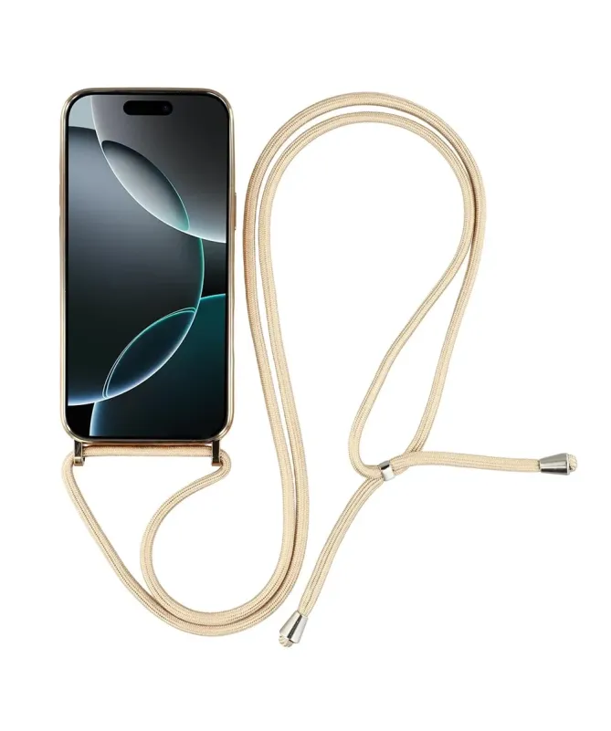 Coque Cordon MagSafe pour iPhone 17 Pro Max avec Contour Chromé
