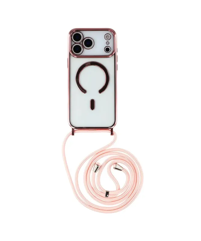 Coque Cordon MagSafe pour iPhone 17 Pro Max avec Contour Chromé