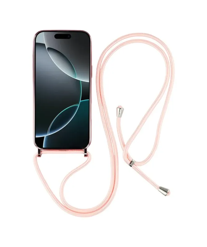 Coque Cordon MagSafe pour iPhone 17 Pro Max avec Contour Chromé