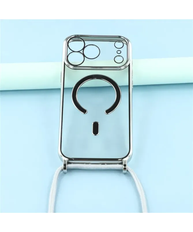 Coque Cordon MagSafe pour iPhone 17 Pro Max avec Contour Chromé