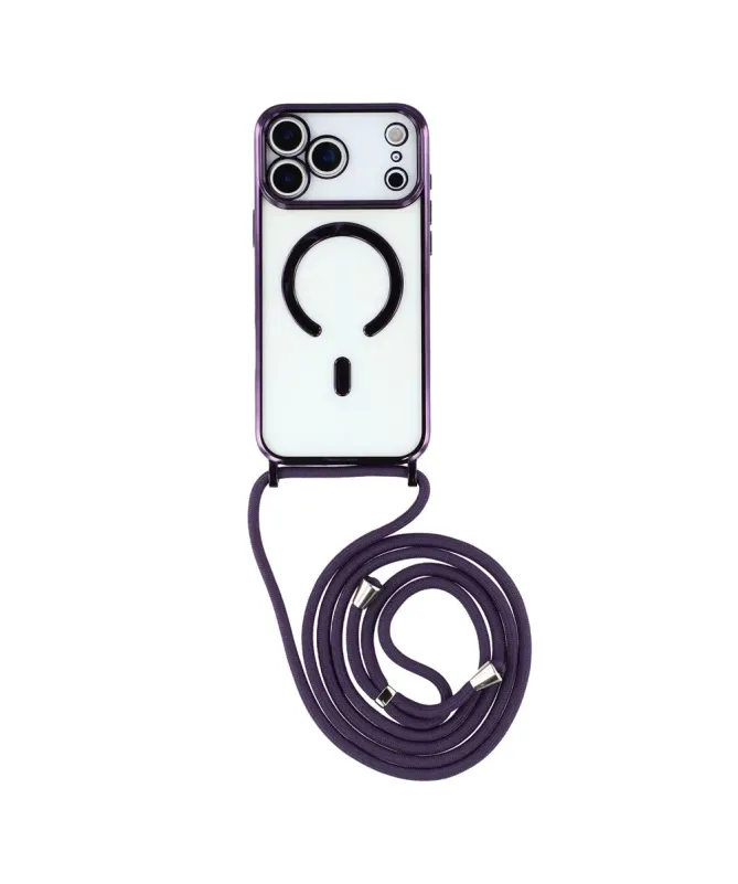 Coque Cordon MagSafe pour iPhone 17 Pro Max avec Contour Chromé