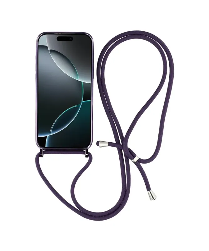 Coque Cordon MagSafe pour iPhone 17 Pro Max avec Contour Chromé