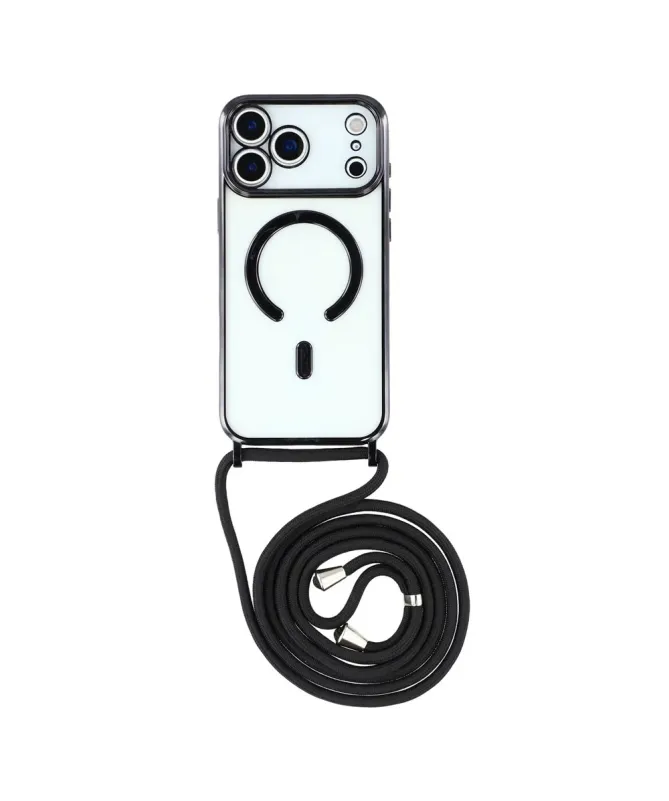 Coque Cordon MagSafe pour iPhone 17 Pro Max avec Contour Chromé