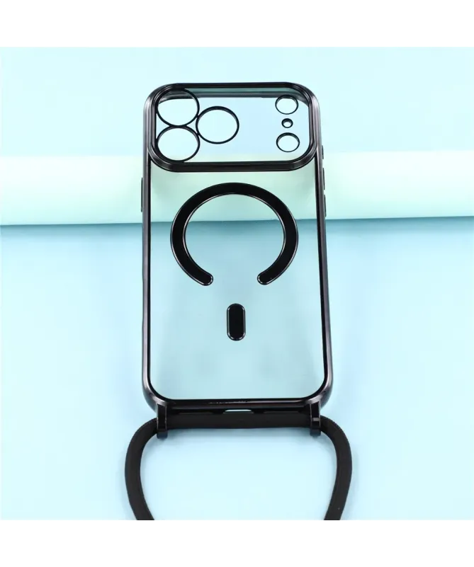 Coque Cordon MagSafe pour iPhone 17 Pro Max avec Contour Chromé