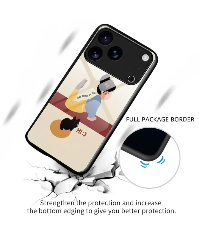 Coque iPhone 17 Pro Max à Motif Yoga et Chat | ZEN