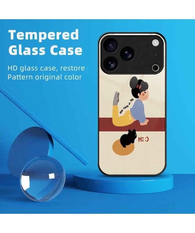 Coque iPhone 17 Pro Max à Motif Yoga et Chat | ZEN
