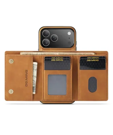 Coque iPhone 17 Pro Max Porte-cartes Détachable | M1 Series Marron Clair - photo 33