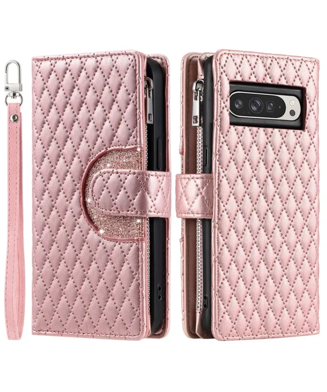 Housse Google Pixel 10 Pro XL Matelassée à Poche Zippée