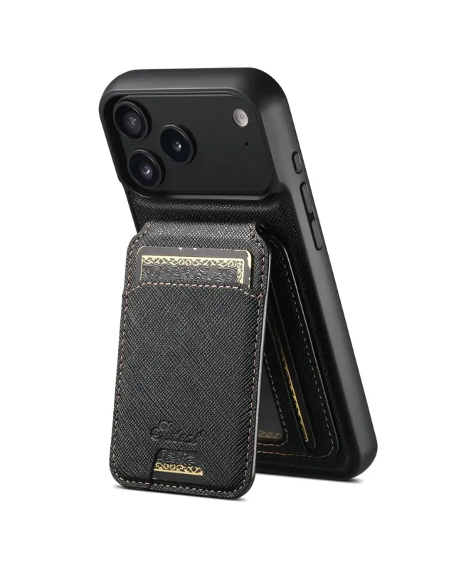 Coque iPhone 17 Pro Max avec Portefeuille et Support Texturé