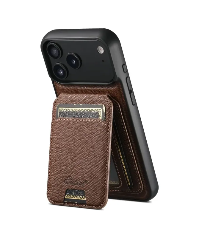 Coque iPhone 17 Pro Max avec Portefeuille et Support Texturé