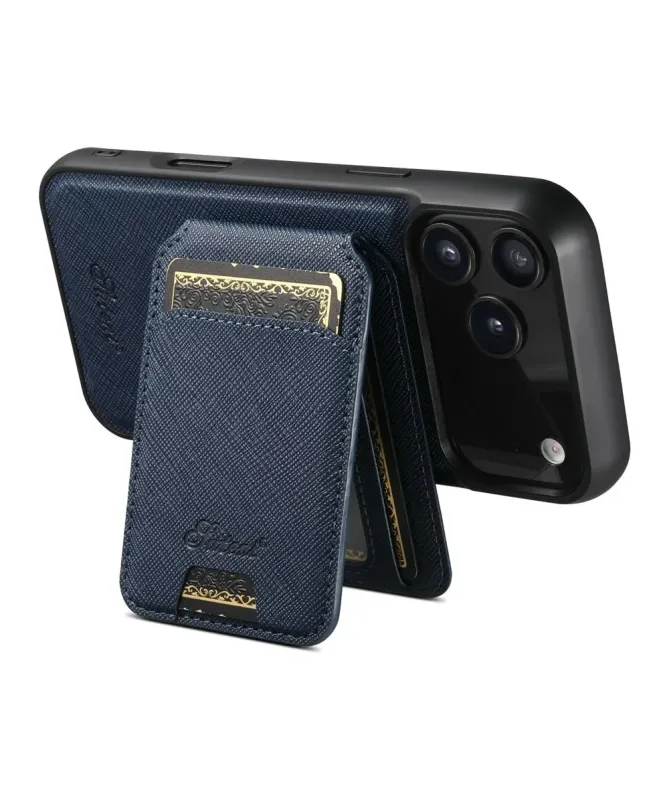 Coque iPhone 17 Pro Max avec Portefeuille et Support Texturé