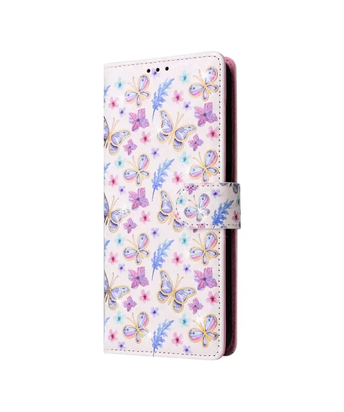 Housse Samsung Galaxy A17 5G à Papillons et Fleurs Pastel